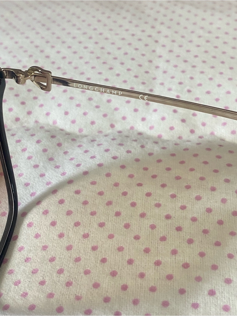 NIB Longchamp Oversized Square Gradient Sunglasses Black & Gold w/Case - Picture 7 of 9